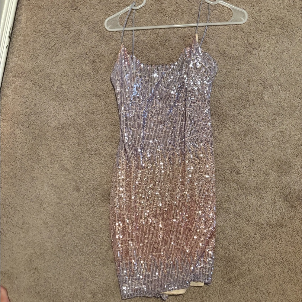 Pink & Purple Sequin Dress
